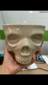 Bát hình đầu lâu người Halloween bát mì Ý đồ thủ công mỹ nghệ gốm sứ vật trang trí đồ dùng ăn uống bát đựng đồ ăn gia đình bát đựng kẹo.