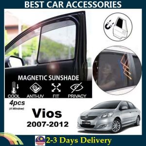 Toyota Vios 2008-2012 FULLY MAGNETIC SUNSHADE【4pcs】