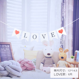 SG LOVE Hanging Paper Banner for Birthday Wedding Party and Proposal Decoration