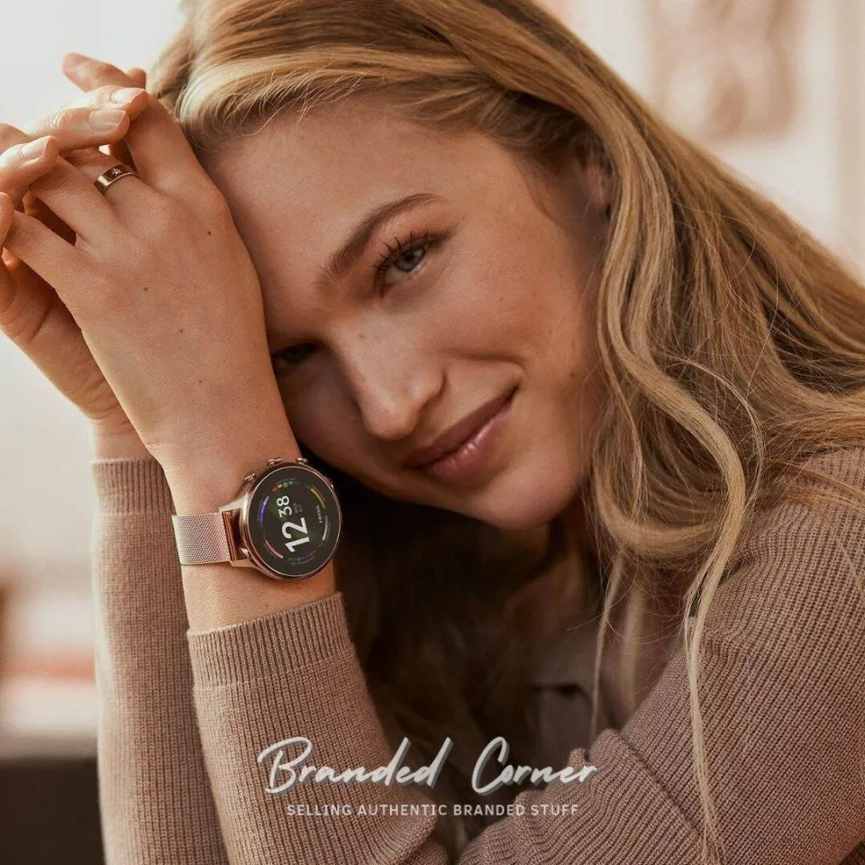 Gen Smartwatch Rose Gold-Tone Stainless Steel Mesh FTW6082