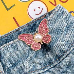 1 Pair Pearl Butterfly Wide-Leg Buckle Detachable Bow Tie Pin Stylish Feminine Accessory for Suit Cocks Or Guitars