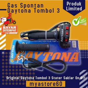 Gas Spontan Daytona Tombol 3 Stater Saklar On Off Gas Hand Selongsong Slongsong Spontan Daytona Tombol 3 Aksesoris Variasi Sparepart Motor