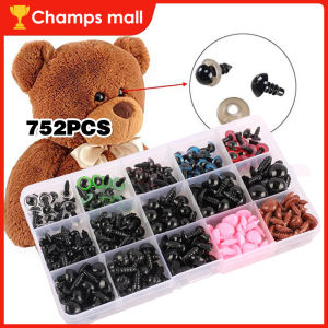 752pcs/box Doll Eyes Plastic Safety Eyes Black Safety Eyes Doll For Bear Doll Animal Puppet Eyes