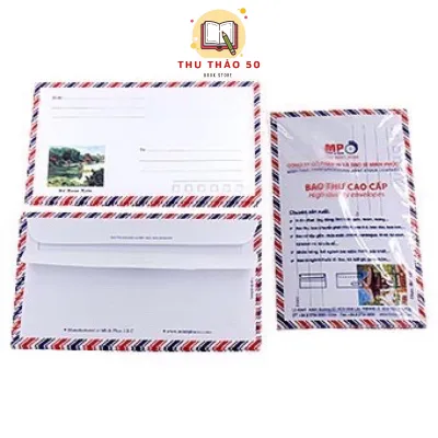 [ XẤP 20C ] Bao thư phong bì bưu chính có keo tự dán dính Minh Phúc 11x18cm. - Văn phòng phẩm Thu Thảo
