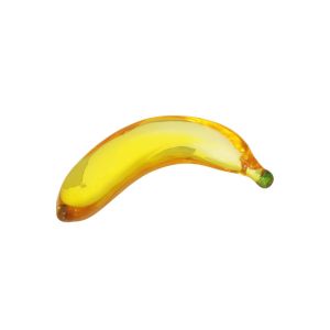 LRB81 Cute Crystal Fruit Figurine Mini Handmade Simulation Banana Ornaments Simple Cartoon  Fruit Ornaments Collectible
