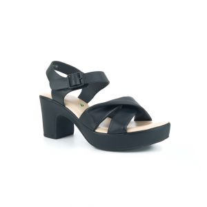 TREND รองเท้าหนัง PU/รองเท้าส้นสูง ส้น 8 CM. รุ่น AVLON สี BLACK | รองเท้าส้นสูง ผู้หญิง