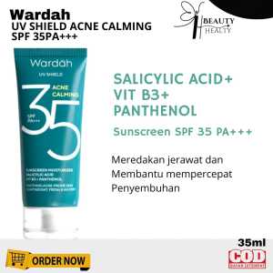Sunscreen Wardah UV Shield Acne Calming Moisturizer SPF 35PA+++ Untuk Komedo Jerawat Dan Bekas Jerawat