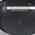 [Hàng chính hãng] Chảo xào/ đa năng sâu lòng inox iMat Hybrid Blackcube 24cm, Phủ chống dính gốm Ceramic đen thế hệ mới. 
