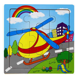 HZ Puzzle Jigsaw Kayu 9pcs Puzzle Chunky Kayu 3D Puzzle Kayu Murah Puzzle Wooden Edukasi