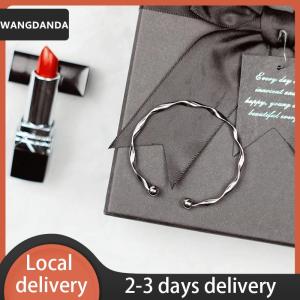 [COD] WANGDANDA Ship within 24 hours Classic Premium Retro Style Twisted Twist Metal Bracelet for Women Simple Open Adjustable Trend Girls Jewelry Gift Accessories