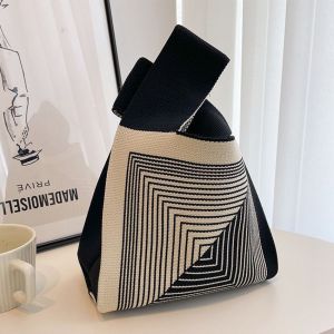 Tas Rajut Tote Bag Aesthetic Mini Fashion Korea Knot Bag Tas Pesta Handbag
