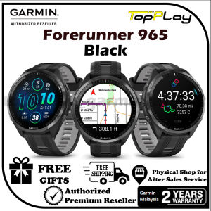 Garmin Forerunner 965 - Titanium Bezel Triathlon Amoled Touch Screen GPS MultiSport watch with music / maps