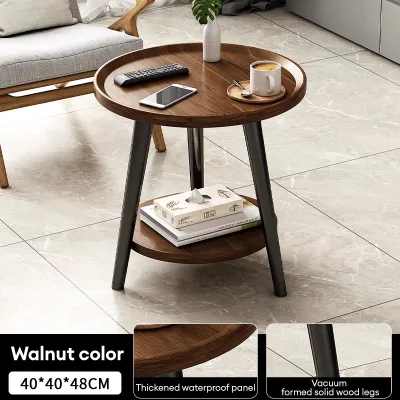 JIAJU Sofa Side Table Coffee Table Small Round Bedhead Table Small-sized Apartment Living Room Household Waterproof and Moisture-proof茶几 边几床头桌