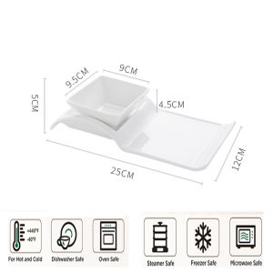 DAFIFY 2 in 1 Porcelain Serving Utensils Set