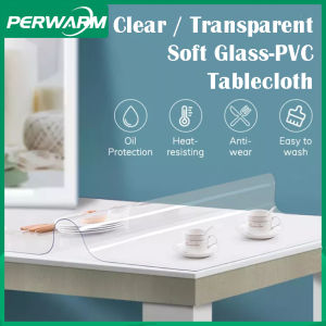 【Oval Table】1.5mm Tickness All Size Customized PVC Oval Table Protector Waterproof and Oil-Proof Rectangular Transparent Tablecloth Soft Glass Heat Resistant Plastic Dining Table Cloth Cover Protective Film