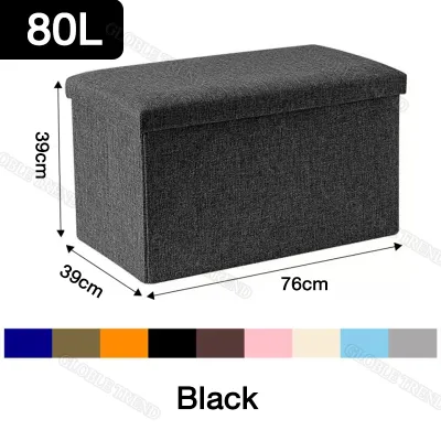 Multifunctional Storage Stool Sofa Chair Storage Stool Box Organizer adult sofa folding storage chair box Large Capacity Storage Box with Cushion Lid Cotton and linen