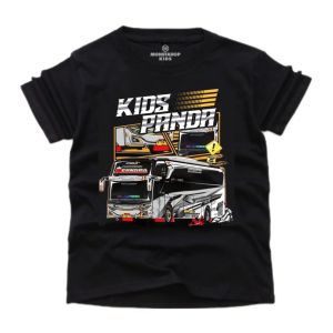 ( Kaos Anak ) Monstahopkids Kaos Anak Laki-Laki Perempuan Motif Bus Telolet Basuri KIDS PANDA 7 Bahan 24s
