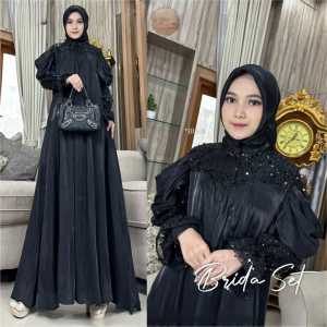 BISA COD - BEST SELLER Brida Dress Bahan Shimmer Mix Squin Payet / Gamis Wanita Terbaru 2024 / Gamis Kondangan Wanita / Dress Muslim Pesta Terbaru 2024 / Fashion Wanita Muslim