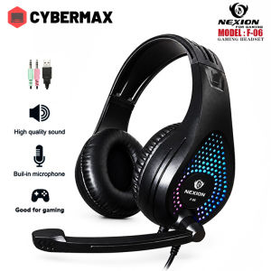 Nexion F-06 Wired RGB Gaming Headset With Microphone Surround Sound Over Ear Headphone For PC Laptop