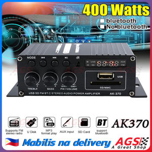 800W AK380/AK370/AK170 40W*2 2 Channel bluetooth HiFi Power Amplifier Home Car Audio Class D Remote Control FM Radio AUX USB/SD