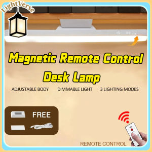 Magnetic LED Light Bedside Lamp USB Rechargeable Plug-in Remote Control Eye Protection Student Dormitory Bedroom Mini Light