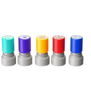 GIORGIONE STORE Automatic Inking Teachers Comment Stamp Encouragement English Version Educational Behavior Stamp Kindergarten Colorful Classroom Teacher Stamp School Supplies