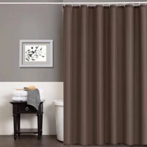 【Ship In 48H】100 Styles Choice Tirai Mandi Kalis Air Bilik Mandi Bathroom Waterproof Shower Curtain Thickened PEVA Polyester Waffle Cloth Shower Curtain Black White Gray Blue Beige Brown Plaid Striped Shower Curtain Bathroom Partition Shower Curtain Rod