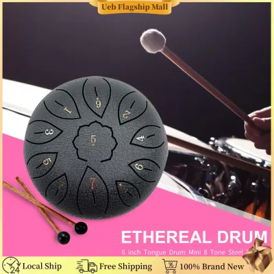 [Ueb Flagship Mall]6 inch 11 Tune Percussion Musical Instrument Steel Tongue Drum for Beginner