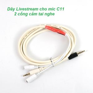 Dây Livestream song ca 2 người C11 Bản nâng truyền tín hiệu âm thanh chống nhiễu