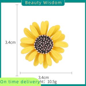 Beauty Wisdom Cute Sunflower Brooch Pins for Hijab Hats Dress or Bags Jewelry Accessories