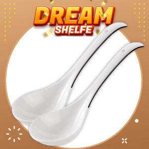 Dream Shelfe ช้อน ช้อนเซรามิก ช้อนกลาง ช้อนกินข้าว ช้อนสวยงาม ช้อนมินิมอล ช้อนขนาดใหญ่ ช้อนสีขาว ช้อนสวยๆ ช้อนกลางสำหรับตักกับข้าว