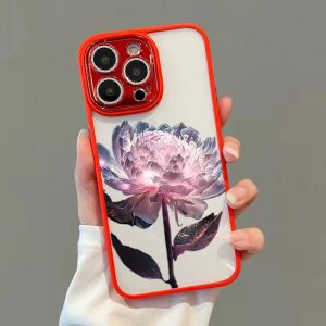 iPhone 15 Pro Max Case iPhone 14 Pro 12 Max Shockproof Phone Casing with Lens Film Lens rhinestone Ephemeral pattern suitable For Girls iPhone11ProMax