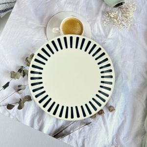 ชุดจานชาม จานเซรามิค ชามเซรามิค  สไตล์โมเดิร์น  มี 3 แบบ จาน 8 นิ้ว จาน 10.25 นิ้ว ชาม 5.8 นิ้ว มีให้เลือก 2 สี ขาว-น้ำเงิน และ เขียว