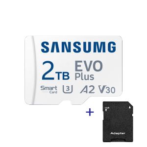 การ์ดการจัดเก็บเอสดี SD ไมโคร TF Samsung บัตร TF การ์ดความเร็วสูง2TB U3แฟลชการ์ด TF A2อแดปเตอร์ SD การ์ดโทรศัพท์กล้องโต๊ะและพีซี