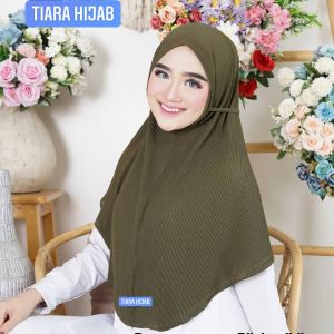 TiaraHijab2 - Kerudung Bergo Maryam Tali Plisket Full Pleated Bahan Ceruty Babydoll Premium Bergo Tali Bergo murah