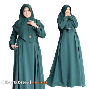 Nararaya Gamis Mikayla Dress Abaya Set Jilbab Elegant Arabian Look FREE HIJAB