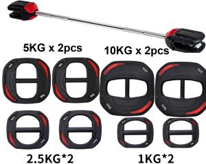 [SG Stock] Adjustable crocodile barbell 20kg and 30kg with weight plates. Stepper Stepping board Weight plates HIIT Workout weight training Home GYM Home Workout Body Training Build Muscle Gym Equipment Weight Lifting Man & Woman