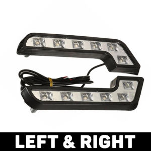 ไฟวิ่งหมอกกลางวันรูปตัว L 12Vไฟขับขี่ทนทานไฟแต่งรถกันน้ำไฟเส้น LED 6ดวงโคมไฟตกแต่งรถยนต์