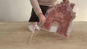 Bộ trò chơi golf bánh gừng-Bộ dụng cụ tự làm tại nhà giáng sinh với Câu Lạc Bộ Kẹo Que 6 quả bóng tiệc gia đình trong nhà (1 bộ)