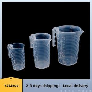 【Y2E2noa】 100 250 500ML Measuring Cups Jug Clear Baking Kitchen Flour Water with cover Sc