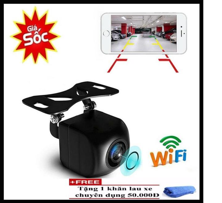 [HỖ TRỢ LẮP] Camera lùi wifi,camera lùi mazda 3,camera lùi xe hơi, - Camera lùi wifi không dây độ phân giải HD hiển thị hình ảnh trên điện thoại, máy tính bảng Android, IOS góc quay 150 độ hàng cao cấp bảo hàn