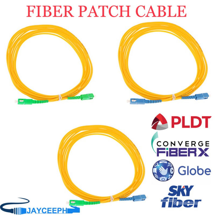 Fiber Optic Patch Cable Simplex Single Mode SC UPC APC Male PLDT GLOBE ...