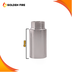Stainless 1/2 NPT ( 20mm ) Male x 1/2 NPT ( 20mm ) Female 40mm Male Adapter Faucet Extension Connector Nipple Faucet Extender