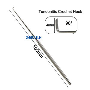 GREATLH Tenosynovitis Crochet Needle Knife Stainless Steel Corrosion Resistance Curved Hook Needle Knife Orthopedic Tool for Pets