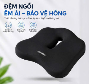 Đệm Ngồi Memory Foam Công Thái Học Chữ W - Đệm Ghế Văn Phòng Đệm Ghế Ô Tô - Êm Ái Thoáng Khí Chống Trượt