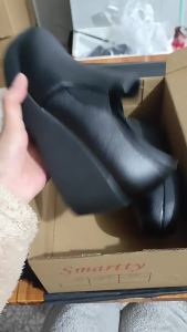 New Wedge Heel Deep-Cut Round-Toe Mid-Heel Non-Slip Sole Waterproof Platform Comfortable Casual Work Shoes For Mothers And Ladies