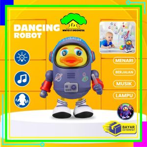 MI-M311 Mainan Anak Bebek Astronot Joget Robot Menari Ada Lampu + Musik / Dancing Robot Joget Space Duck Dance Kids / Mainan Bebek Luar Angkasa