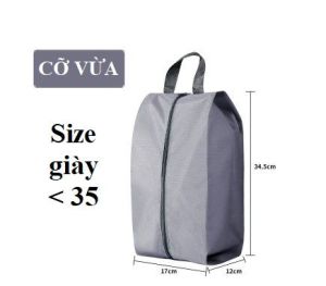 Túi đựng giày túi bọc giày có khóa kéo chống nước chống ẩm chống bụi (CÓ THỂ IN LOGO)