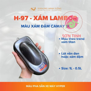|Xám Lambor| Sơn xe máy HYPER xám camay Lamborghini 1K (Code: H-97)