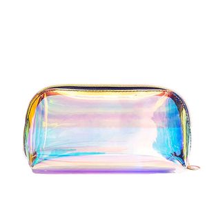 YOYO CHARMING Large Capacity PVC Tote Beauty Make Up Brush bag Storage Bag Transparent Toiletry Organizer Wash Bag Travel Cosmetic Bag Zipper Makeup Pouch